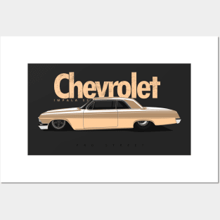 '62 Pro-Street Impala SS in Coronna Cream Posters and Art